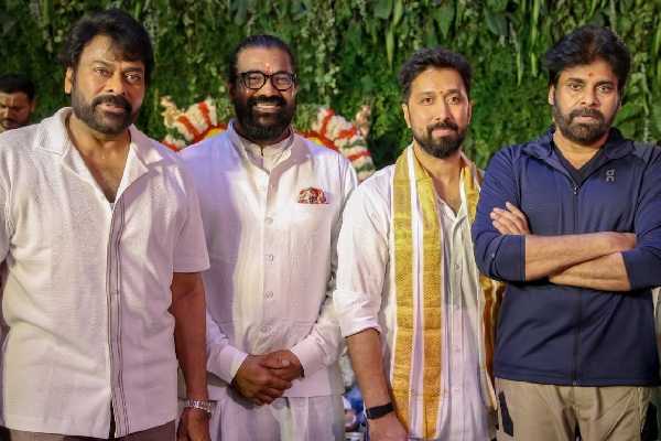 #Mega158: చిరంజీవికి క్లాప్ కొట్టిన పవన్ కళ్యాణ్