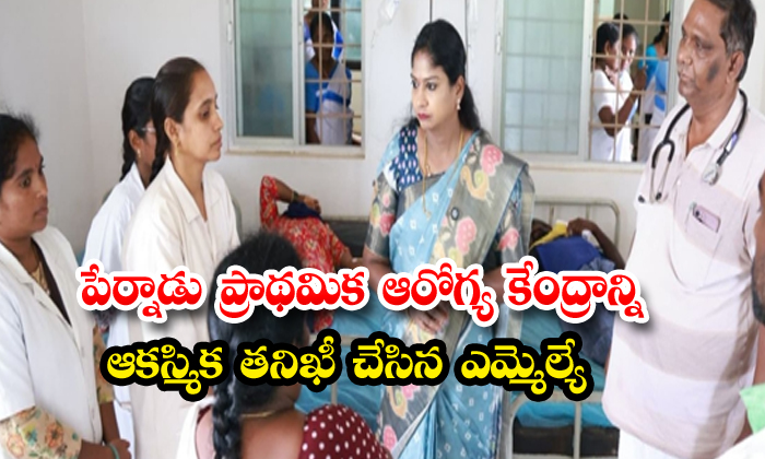 పేర్నాడు ప్రాథమిక ఆరోగ్య కేంద్రాన్ని ఆకస్మిక తనిఖీ చేసిన ఎమ్మెల్యే