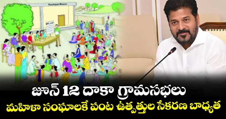 జూన్ 12 దాకా గ్రామసభలు..మహిళా సంఘాలకే పంట ఉత్పత్తుల సేకరణ బాధ్యత: సీఎం రేవంత్
