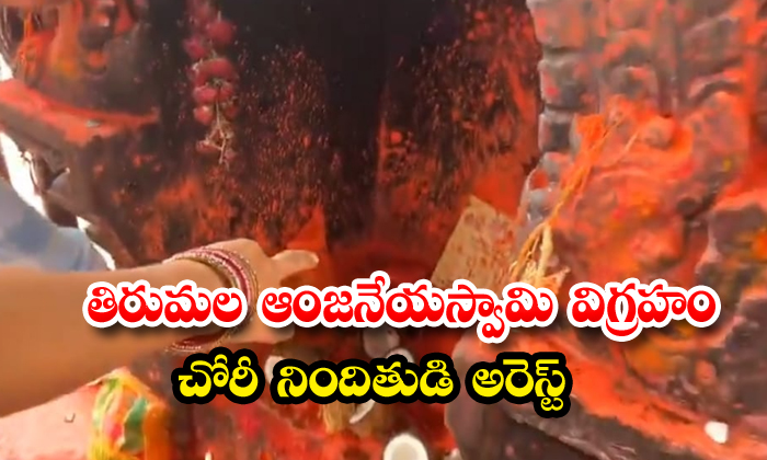 తిరుమల ఆంజనేయస్వామి విగ్రహం చోరీ నిందితుడి అరెస్ట్