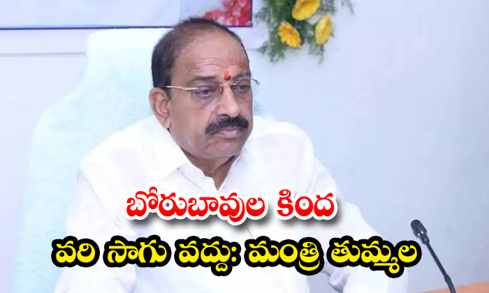బోరుబావుల కింద వరి సాగు వద్దు:మంత్రి తుమ్మల